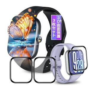 �y3���Z�b�g�z�Ή� Xiaomi Redmi Watch 5 2.07�C���` �t�B���� �ی�t�B���� �Ή� �V���I�~ Redmi Watch 5 �t�� ��ʕی�t�B���� �J�o�[ �P�[�X �L�Y�C���@�\ �_�炩�� PMMA�f�ލ̗p �Y�f�@�� 3D�Ȗ� ��