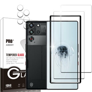 【2+2+1枚セット】RedMagic 10 Pro / 10 Pro+ 用の ガラスフィルム(2枚) + レンズ保護フィルム (2枚) + 取り付け枠 (1枚) フィルム 強化ガラス液晶保護フィルム液晶 ガラス ケース フィルム 硬度9H スク