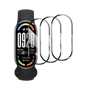 対応 Xiaomi Band 10 フィルム スマートバンド 保護フィルム PET複合材 全面保護 高速反応 耐衝撃 傷防止 高透過率 自動吸着 3D曲面保護 指紋防止 気泡ゼロ タッチ感度 【3枚セット】