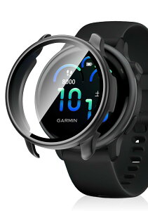 Maxku Garmin(�K�[�~��)vivoactive 6 �P�[�X GARMIN vivoactive 6�ی�J�o�[ + �K���X�t�B���� ��̌^ �h�� �h�o PC�f�� ���^ �y�� ���� ��U�h�~ �����x �����ߗ� �Ռ��z�� �K�[�~��vivoactive 6�p �J�o�[�i�u