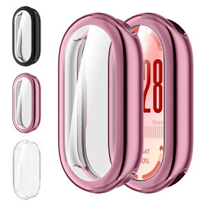 Suoman for Xiaomi Smart Band 10�ی�P�[�X(3��) ���Ȃ₩��TPU�f�ނ̃V���I�~Smart Band 10���ی�J�o�[-��+�s���N+����