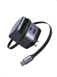 UGREEN yŐV莮z45W 莮 }[d 3|[g USB-CP[uti69cm 8i߁jyPSEZpKzPD[d ^Cvc GaN IIIZpPD3.0/PPS/QC3.0/FCPΉ iphone17/15/iPad/Galaxy/Switch/MacBook