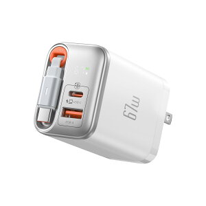 Mcdodo 67W GaN }[d Type-C[d PDΉ USB-C & USB-A|[gyLkType-CP[ut/GaNVZp/o̓fW^\/܂肽ݎvOzPD3.0/QC4.0/PPSKiΉ MacBook iPad iPhone Galaxy Android X}