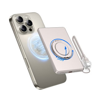 y^ E 360°]X^hzKWATUNG oC obe[ MagSafeΉ 5000mAh y 7mm ^ }OZ[t[d CX[d }Olbg PSEF؍ς PD20W }[d 2䓯[d Power Bank X