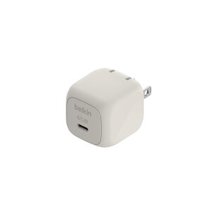 Belkin Cubic Charger 45W 充電器 iPhone 16 充電器 高速充電対応 PPS対応 iPad/iPhone/Androidスマホ・タブレット各種対応 旅行や出張に最適 折り畳みプラグ PSE技術基準適合 サンド WCA013qcSA
