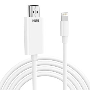 CgjO HDMI ϊP[u iPhone HDMI ϊA_v^ 1080P xȂ iphone erɉf P[u o Lightning Digital AVA_v^ TV ݒsv ݒsv APPsv ȒPڑ 2m