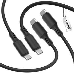 USB C P[u 1M PDΉ 100W}[d USBC & USBC P[u f[^] ϋv fh~ USB Type C to Type C for iPhone 16/15 Pro/Plus/Pro MaxAMacBook Pro/AirAiPad Pro/AirAGalaxyAPixelȂTypeC@Ή 2{Zb
