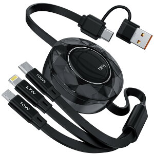 y100Wz3in1 [dP[u 莮 [1.2M PDΉ/ϋv] 100W/5A }[d CgjO/Type C/}CNUSBR[h 3䓯[d iPhone 16 15 14 13 12AGalaxy S25 S24 S23AiPad Pro/Air/MiniAMacBook Pro/Air