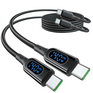 MINSLIS DC03 USB Type C P[uy140W/5A 2{ZbgzPDΉ Type-C to Type-C }[d o̓XN[\ iC҂ ^Cvc [dR[h iPhone 16/15/15 Pro/15 Plus/15 Pro Max, MacBook Air/Pro 13'', iPad Mini 6/Pro,