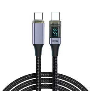 USB-CP[u 100W PD}[d 1m | for iPhone15 Pro/MacBook/iPadΉ LEDdʃfBXvCt iC҂ݒϋv 5Ad Q[}[/rWlX O[