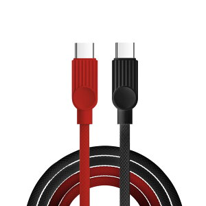 明誠 USB Type C to Type C ケーブル PD対応 100W/5A 急速充電 USB C 充電ケーブル USB2.0 ナイロン編み For iPhone 16e 16 15 MacBook iPad Galaxy等タイプC機種対応(1.5m、レッド&ブラック)