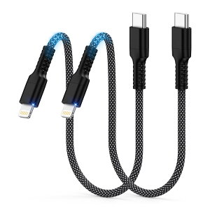 GAEF ^CvC iPhone [dP[u 0.3M 2{ CgjOP[u Z MFiF 25W PD}[d f[^] Type-C to LightningP[u 30cm ϋviC c^Cv [d[Ԃ USB-C ACtH