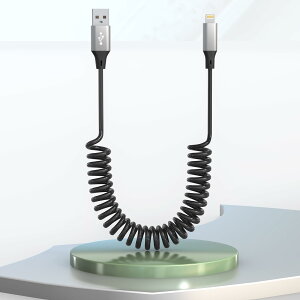 ���C�g�j���O�P�[�u�� �J�[���R�[�h Apple CarPlay�Ή� iPhone �P�[�u�� 2.4A�}���[�d �����f�[�^�]�� �L�k�� ���ϋv iPhone 14/13/12/11 Pro/XR/X/iPad/iPod�Ή� iOS�Ή�