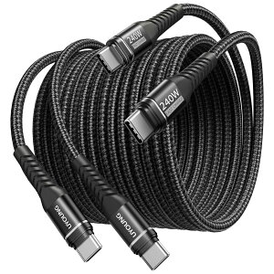 USB C to USB C P[u Type C [dR[h 3M 2{Zbg 240W PD3.1 Ή iC҂ [d 480Mbpsf[^] C to C [dP[u MacBook Pro/iPad Pro/iPhone16/Galaxy m[gPCΉ ubN