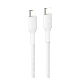 Belkin USB-C to USB-C�P�[�u�� 60W 2.0 �ґgPCR 1M �z���C�g CAB024fq1MWH