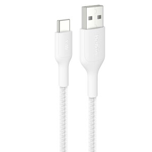 Belkin USB-A to USB-C ґgiC P[u iPhone 16 / 15 iPad Macbook Ή }[d ϋv MFiF 2m zCg CAB022fq2MWH