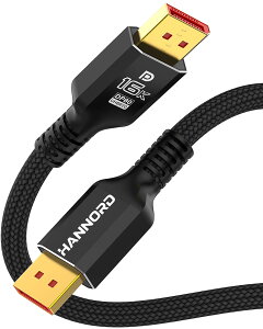 HANNORD 16K DisplayPortP[u 1[gAfBXvC|[g DP2.1 UHBR20 16K@240Hz 80Gbps HDR FreeSync G-SYNC iC҂ bLvO oP[u Q[~Oj^[AOtBbNXAPCAKVM