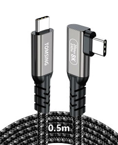 TOMSING USB Type C P[u L PDΉ 240W/5A }[d USB3.2 Gen2 20Gbps f[^ for iPhone 15/16/Matebook/iPad/Xperia/iPad/MacBook Pro/Galaxy S24/̑ Android  USB-C@Ή iSDFC0.5mj