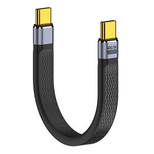 USB-C to C P[u USB4.0 PD240W 40Gbps 8K@60Hz f[^] nCXs[h [d 13cm Type-C ^CvC Z tbgP[u Thunderbolt3/4 ɑΉ IX-IX ubN