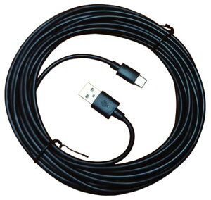 監視カメラ 防犯カメラ用 USB Type-C 電源ケーブル 電源専用コード (5m ブラック)