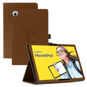 For Wacom MovinkPad 11 �P�[�X �J�o�[ �z�̂悤�Ȏ�G��̕\�ʉ��H�������� �ی�P�[�X 11.45�C���` SpinoArmor �S�ʕی� ���߉\ �Փ˖h�~ �h���h�� ���^�y�� ����~�� �ǂ���G�� ������ �X�^���h