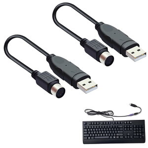 ZHSHXNGY PS/2 USB ϊ Rg[[ USB ARlN^iIXj-~jDIN 6piniXjPS/2}EXEL[{[hpϊA_v^ USB2.0Ή 15cm ubN 2