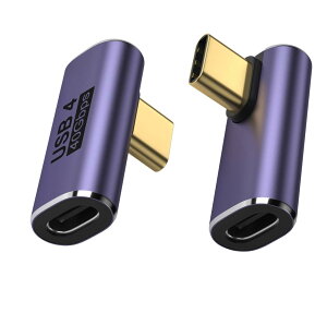 USB4.0 Type C ϊ A_v^[ E 90° Ȃ2ރZbg PD 100W/5A}[d 40Gbpsf[^] 8K@60Hzfo L L^ ^Cvc type-c 90x IX X USB C RlN^[ XfUC Thunderbolt 3Ȃ