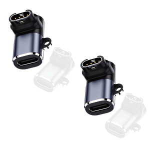 SZSL Garmin(ガーミン)に適合する変換アダプター L型 Type-C 用 Approach s70 /Instinct 2X/2S/Forerunner 965/265/255 プラグ 変換マイクロ 急速充電 ForeAthlete 245/Fenix 7/7X/7S/Venu 2/2S/2 Plus 多機種対応 (2枚)