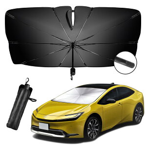 車 サンシェード 車 フロント カーサンシェード 【2025年夏に新登場】 車用サンシェード 車サンシェード 日除け 遮光 遮熱 UVカット 紫外線遮蔽 プライバシー保護 暑さ対策 頑丈10本骨 取り付
