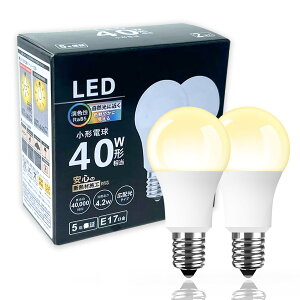 LEDd E17a17mm 40` dF 3000K ~jNvgd 4.2W 440lm ^d FRa85 Px S ȃGl Ή PSEF؍ς 2