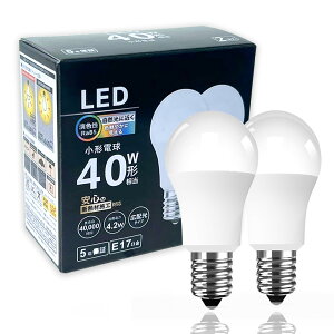 LEDd E17a17mm 40` F 6000K ~jNvgd 4.2W 440lm ^d FRa85 Px S ȃGl Ή PSEF؍ς 2