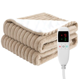 電気毛布 掛け 敷き 洗える 表面兎毛調 速暖 190×130cm 節電 タイマー設定機能 9段温度調節 電気敷き毛布 柔らかい生地 ふわふわ 厚手生地 あったか 電気ブランケット 頭寒足熱効果 ダニ退治