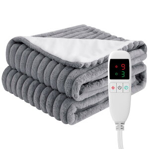 電気毛布 掛け 敷き 洗える 表面兎毛調 速暖 190×130cm 節電 タイマー設定機能 9段温度調節 電気敷き毛布 柔らかい生地 ふわふわ 厚手生地 あったか 電気ブランケット 頭寒足熱効果 ダニ退治