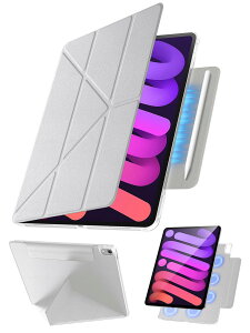 【360°全面保護・Y字スタンド】Tekka iPad mini7 ケース (A17 Pro・第7世代 2024) / iPad mini6 ケース (第6世代 8.3インチ 2021) 専用 マグネット吸着 隠しペン収納 縦置き・横置き対応 超薄型 軽量 PUレザー