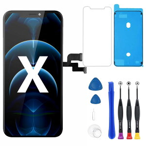 for iPhone X tpl LCD ʌ [jasfiuay] iPhone X  5.8" FHDtgpl 3D ^b`pl C XN[ tgKX Cp[c fW^CU CH