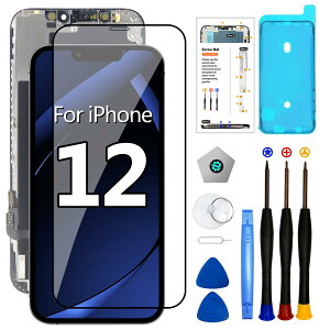 AMZDIGI iPhone 12 tpl iPhone 12Proʌ iPhone 12ʏCpLbg6.1 C`AZufBXvC 3D^b`tgpl tpl-iPhone12/12ProLCD