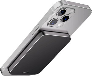 【業界初のチタン金属・0.8cmの超薄型】Catmart モバイルバッテリー Magsafe対応 小型 軽量 PD20W急速充電 マグネット式 ワイヤレス充電器 スマホ充電器 両台同時充電 Type-C入出力兼用 5000mAh マグ