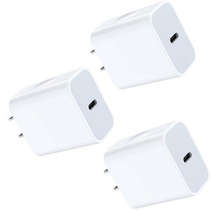 iPhone 16 USB Type-C 急速充電器 20W PD 充電器 usb コンセント タイプC 充電器 【PSE認証済み・PD3.0急速対応】 スマホ充電器 iPhone 15 Pro Max/iPad/Android その他USB-C機器対応 ホワイト3個セット