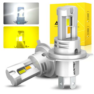 AUXITO h4 led wbhCg 2F؂ւ LO zCgi6500Kj HI CG[i3000K j h4 led Cg 4{邳UP ԌΉ DC12V-18V ԗp/oCNp ɐ tȒP LZ[ OdMfU