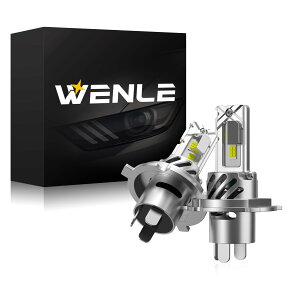 WENLE H4 led wbhCg ou VԌΉ 8{邳UP 20000LMi10000LM*2j 60W(30W*2) zCg 6500K DC12VԑΉ dH  Épt@ M uԋN mCYȂ E2{