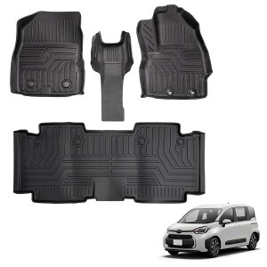 新型 シエンタ mxp系 適合 フロアマット 立体カーマット 5人乗り車用 3Dマットセット 立体構造 SIENTA 10系 MXPC10G MXPL10G MXPL15G 2022年8月〜現行 防水 滑り防止 耐汚れ TPE素材 カスタムパーツ 車種専