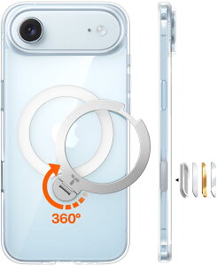 TORRAS iPhone Air �p �P�[�X 360° �[���}�C���X�^���h �ČR�K�i �c�����Ή� �����O�t�� �}�O�l�b�g���� ���C�����X�[�d�Ή� �ϏՌ� �h�w�� Ostand Spin �N���A