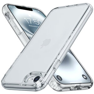 yɂ߂ēEAϏՌzWHTMM iPhone 16E p P[X NA TPU+PC  ϏՌ ~ wh~ ČRMILKi ϖh~ X}zP[X iPhone 16E Ή