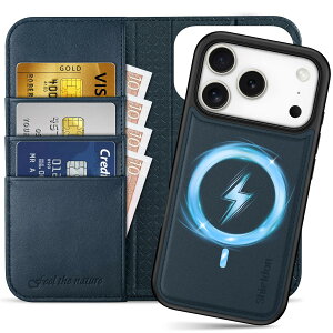 SHIELDON iPhone 17Pro Ή 蒠^P[X 2in1 {vU[ 6.3C` 5G J[h[ [RFIDubLO] OR Jo[P̃CX[d uX^h@\ Xgbvt Ռ