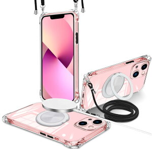 gelaiya iPhone 13mini p P[X cΉ 360° ]X^h O }Olbg MagSafe Ή CX[dΉ  phone 13 Mini P[X | ΂߂ | ϏՌ ԍڃz_[ Ή Xg