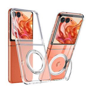 weiaoluo �P�[�X Motorola Razr 50/Razr 50S �p�� �N���A M-51E �P�[�X�����O�t�� moto razr 60/50/50s/50d �J�o�[ ���傤���� �X�^���h�@�\ 360°��]�\ �X�}�z �L�b�N�X�^���h R50 �w��h�~ �]�|�h�~ ���ׂ��