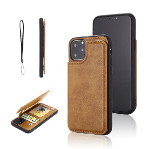 �yOULO1�z�Ή�iPhone 11 PRO 5.8 inch �P�[�X ���U�[ �l�C �J�[�h���[ �X�}�z�P�[�X �ϏՌ� �y�� �X�^���h�@�\ ���� �w�� IC �J�[�h���� �蒠�^ ���z�^ �J�o�[�i���g���u���E���j�A�C�t�H�[�� 11 PRO 5.