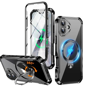 y360°]CD X^hEʊSیEMagSafeΉzNIANGUO iPhone 17 p P[X [cEB_]X^hE萫] [{̂̐FE\tgbLop[&SMۏ؁I] Xgbvz