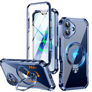 y360°]CD X^hEʊSیEMagSafeΉzNIANGUO iPhone 17 p P[X [cEB_]X^hE萫] [{̂̐FE\tgbLop[&SMۏ؁I] Xgbvz