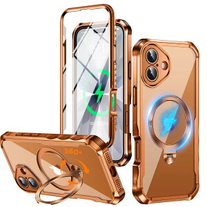 y360°]CD X^hEʊSیEMagSafeΉzNIANGUO iPhone 17 p P[X [cEB_]X^hE萫] [{̂̐FE\tgbLop[&SMۏ؁I] Xgbvz